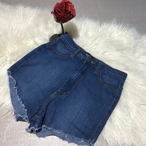 Fashion Nova cut off  high rise jeans shorts Made in USA